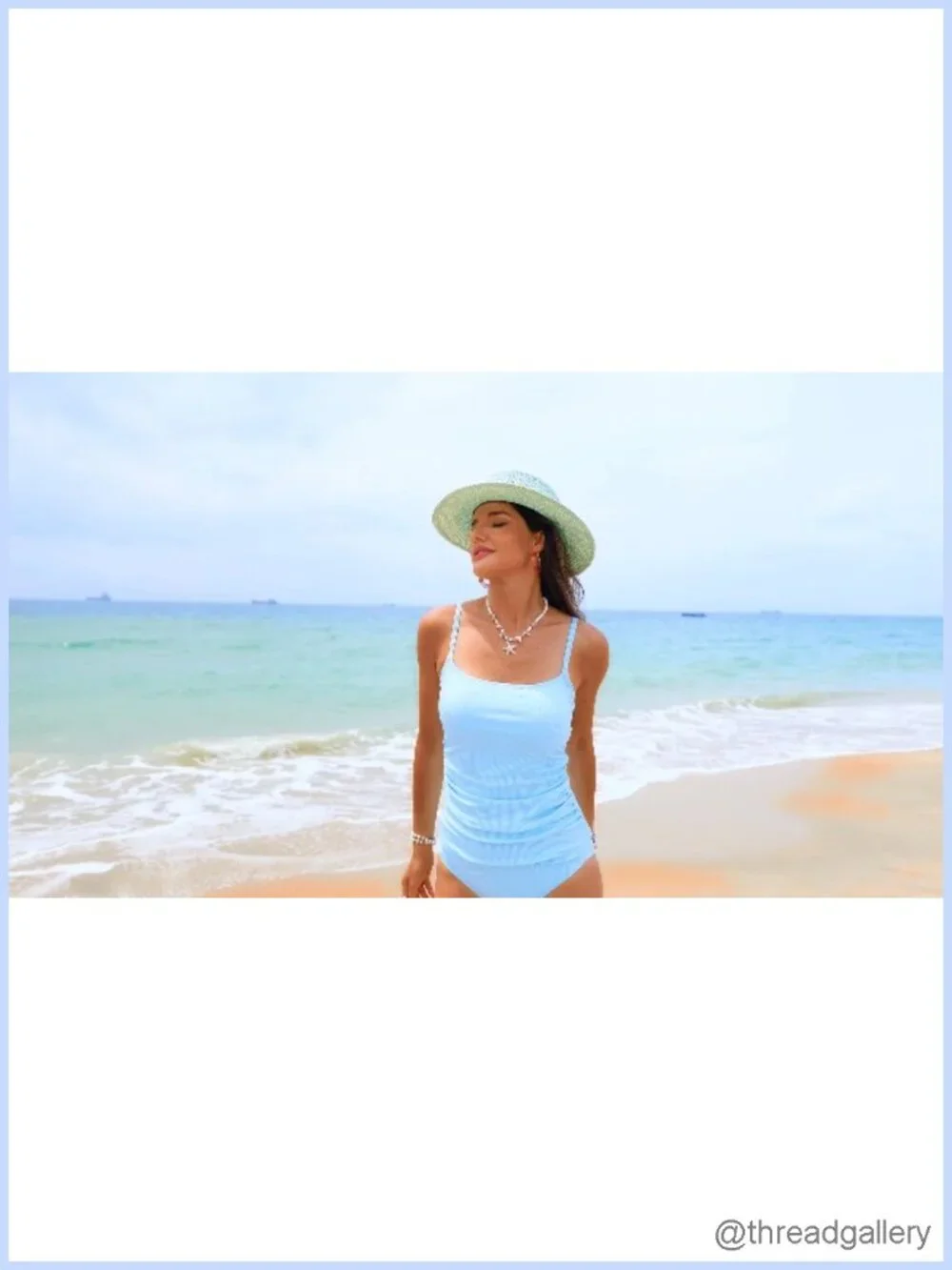 Women Tankini Two Piece High Waisted Tummy Control Ribbed Swimsuits